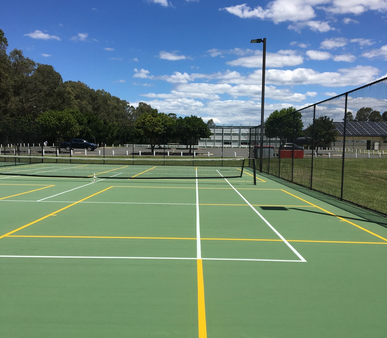 Sports court line marking on the Gold Coast