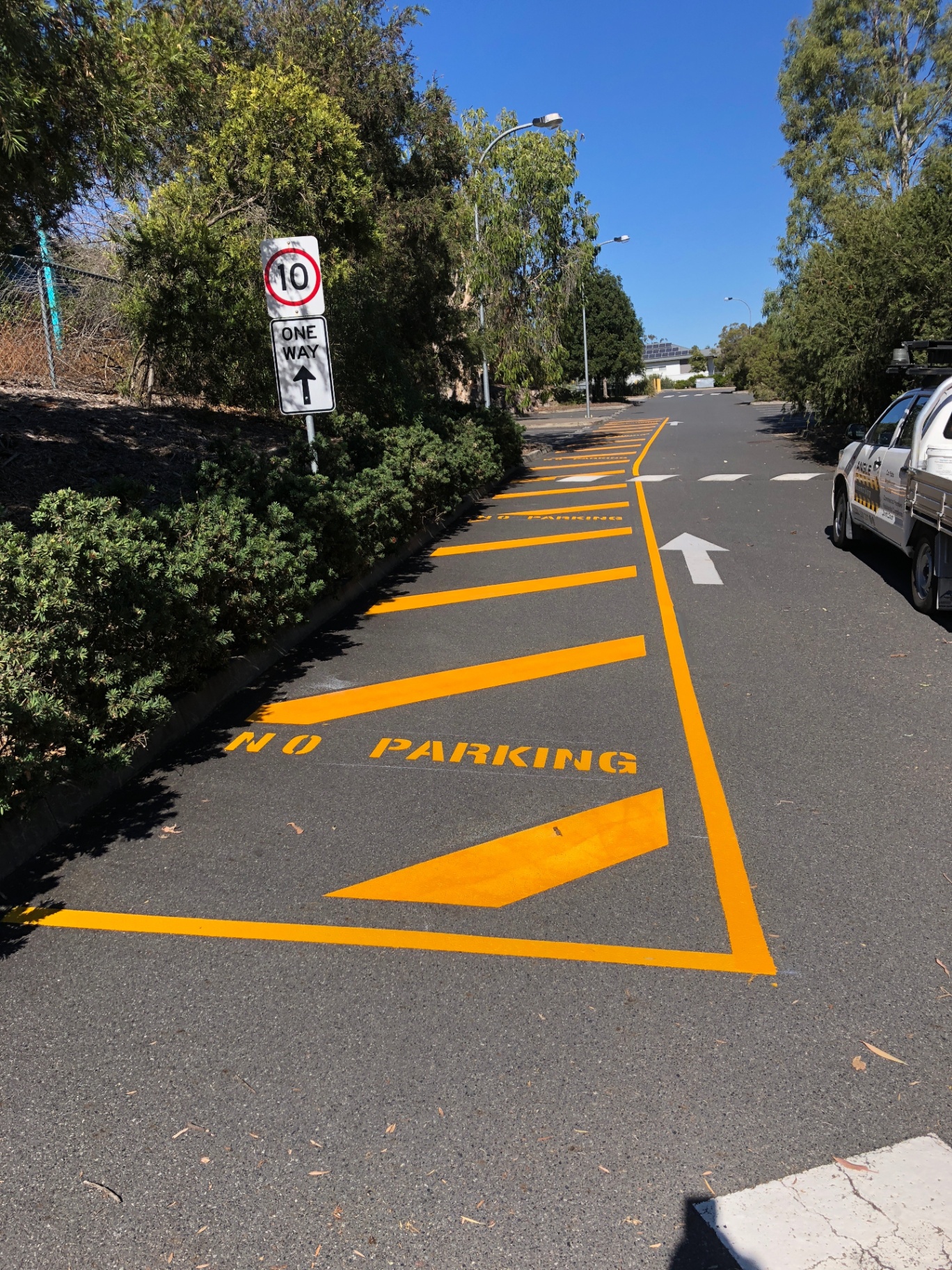 Residential line marking in The Tweed