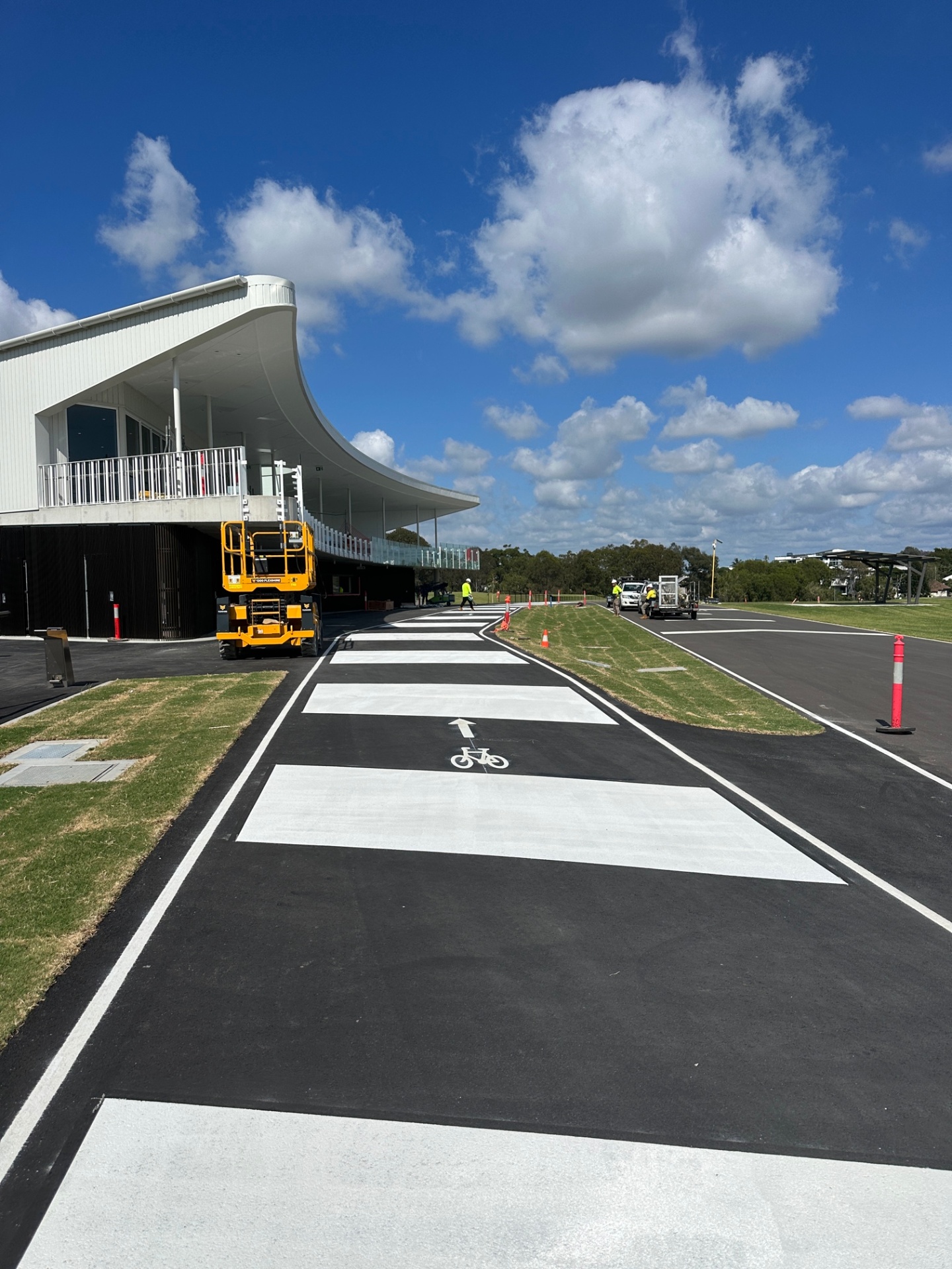 Angle Line Marking crew at work