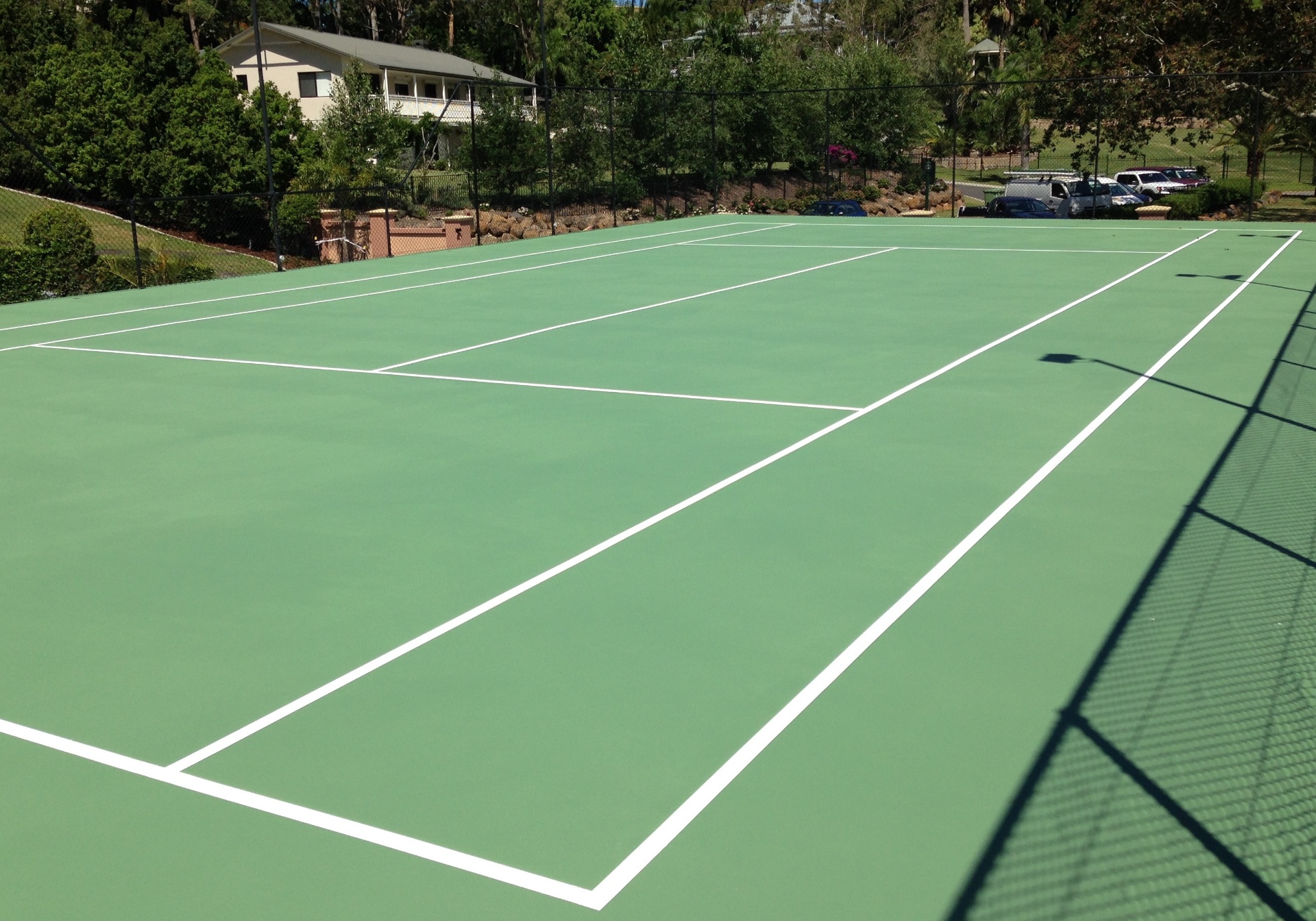 Sports court line marking in The Tweed