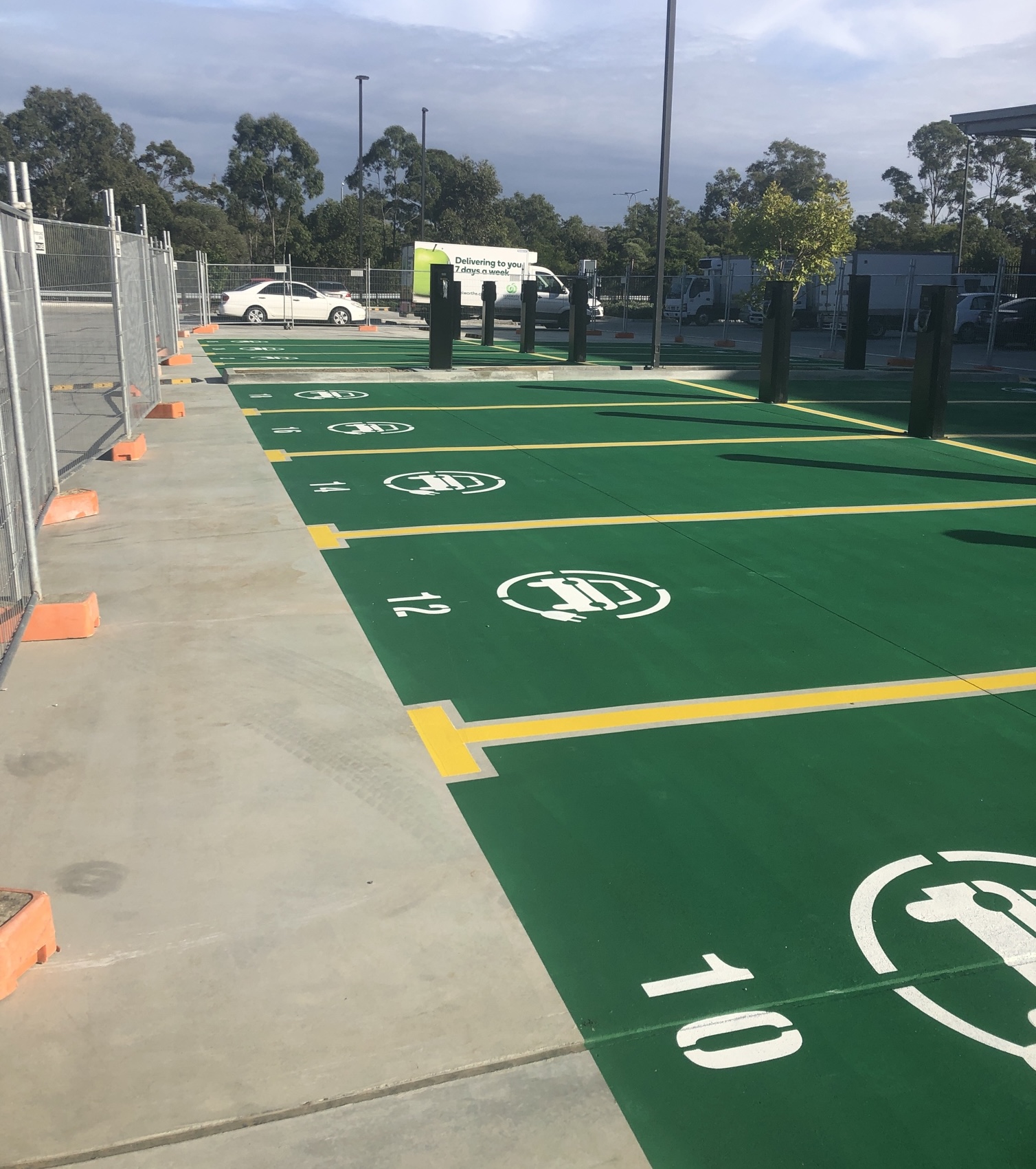 Car park line marking in Ipswich