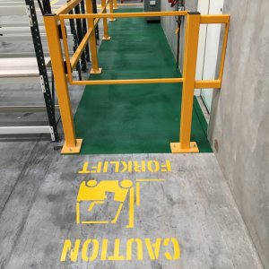 Forklift and pallet lanes