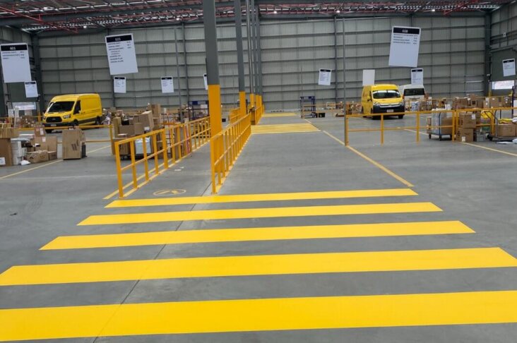 Industrial line marking for safety in high-risk environments