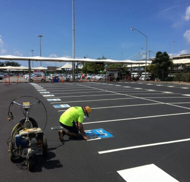 Clear road line markings for safe holiday travel in Queensland